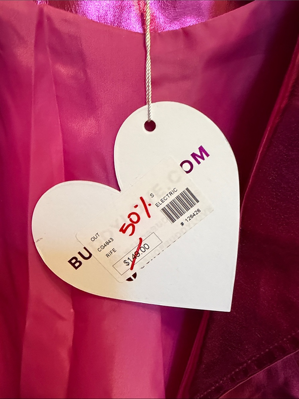 Buddy Love Metallic Hot Pink Fringe Biker Jacket - Picture 2 of 8